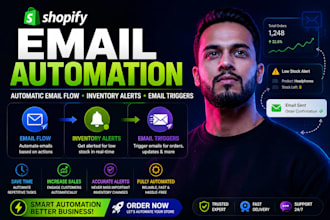 set up automatic email flow inventory alerts and email trigger aov boosters