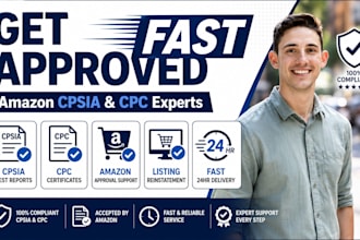 provide CPC and cpsia test report for amazon approval