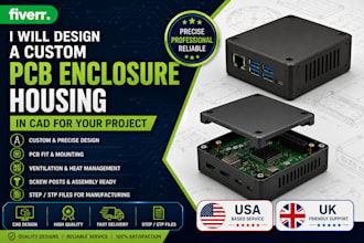 custom pcb enclosure housing in cad for your project