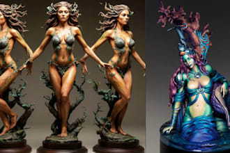 3d print and paint resin figures, anime models, miniatures and custom 3d prints