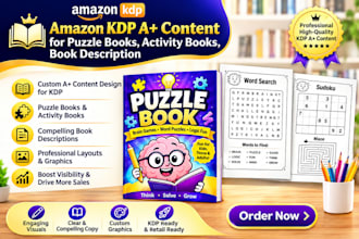 create amazon KDP a content for puzzle books, activity books, book description