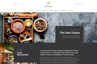 build responsive wordpress restaurant website pizza website with online ordering