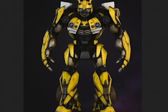 design and model a custom 3d mecha robot, vrchart avatar or sci fi character