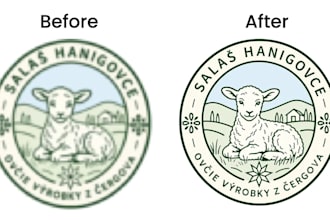 vectorize, redraw, redesign logo and convert image to vector