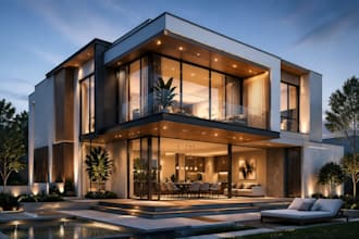 design architectural 3d visualization using sketchup, lumion, v ray and 3d max