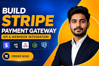 build stripe payment gateway, API and webhook integration