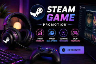 do steam game promotion  steam game marketing boost steam wishlist visibility