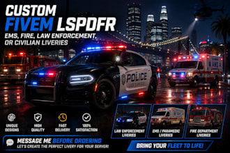 develop fivepd, lspdfr and nopixel inspired police rp server for fivem