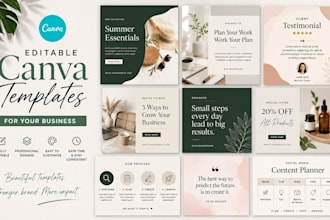design editable canva templates for your business
