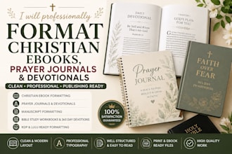 format your christian ebook and prayer journal