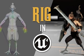 3d rigging and animation services for unreal engine 4, ue5, blender and unity