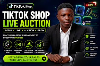 setup UK, USA tiktok shop live auction, tiktok shop sales, optimize live selling