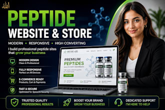 build a professional peptide website or peptide store