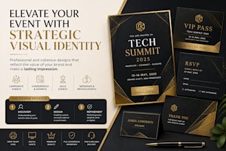 design professional elite event branding and luxury corporate invitations
