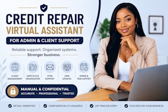 be your virtual assistant credit repair for admin and client support