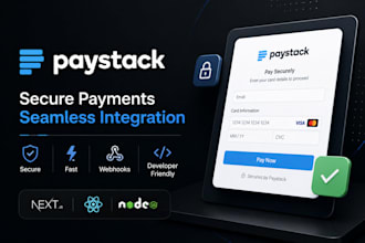 integrate paystack payments, webhooks and checkout into your website or app