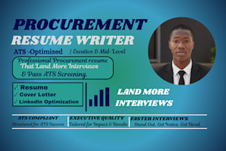 write a professional procurement, purchasing, supply chain resume and CV