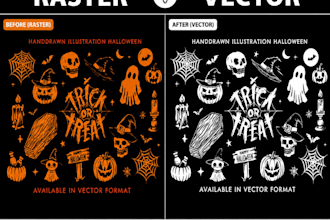 do vector tracing, image to vector, convert logo to vector ai svg eps