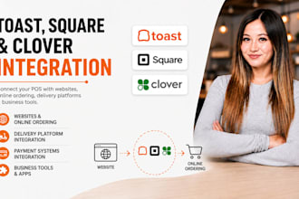 do toast integration, square pos integration, and clover API setup