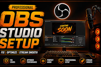 professionally setup obs studio for streaming and podcast