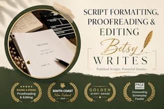 format, proofread, and edit your script or screenplay