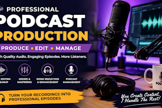 professionally produce edit and manage your podcast production
