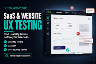 test your website or saas app and give UX feedback, QA