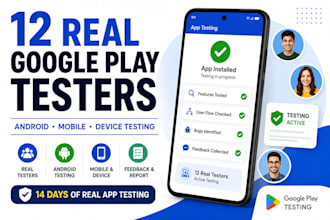 provide 12 testers for google play