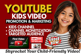 do organic kids video promotion, kids channel setup, video thumbnail