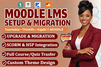 migrate teachable, thinkific, kajabi, canvas or wordpress to moodle lms