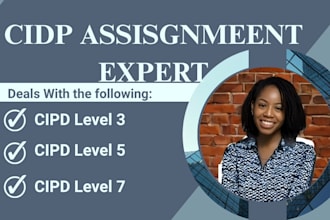 assist with cipd level 3, level 5, level 7 research analysis and hr managaement