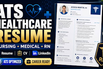 write and edit healthcare, medical, and nursing resume writing CV and linkedin