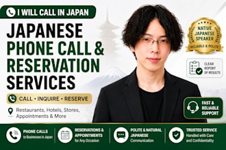 call japanese businesses and make reservations for you