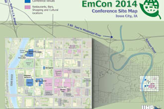 design wayfinding map, festival map, conference map, directional signage map