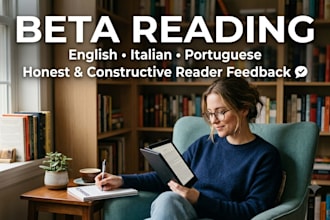 beta read your book in english italian or portuguese
