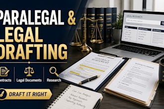 offer paralegal services, contract drafting and draft US legal documents