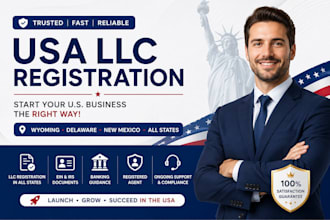 register, incorporate your llc business in new mexico wyoming delaware USA