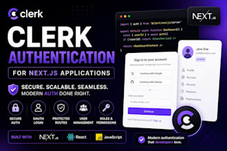 integrate clerk authentication into nextjs with oauth user management and role