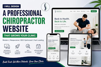 design chiropractor, helthcare, medical, clnic and therapy website