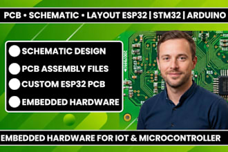 do pcb design, pcb layout, schematic design, esp32 pcb, stm32 pcb, arduino pcb