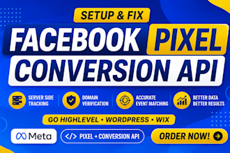 setup meta facebook pixel conversion API tracking go highlevel,ghl,wix,wordpress