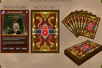 design your custom card game, trading cards, game cards and playing card artwork