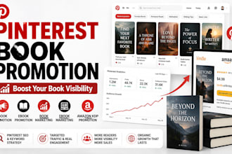 do pinterest book promotion, ebook marketing and amazon KDP promotion