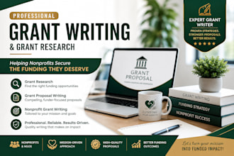 write nonprofit grant proposals and conduct grant research