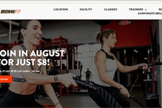 gym website personal trainer fitness yoga gym website