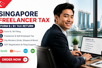 file singapore self employed tax return form b b1 for freelancers, sole trader