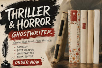 ghostwrite comedy thriller psychological horror novel world building