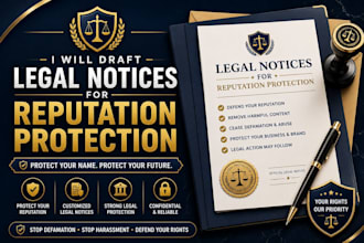 draft legal notices for reputation protection
