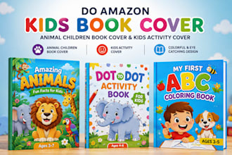 do amazon kids book cover, animal children book cover and kids activity cover