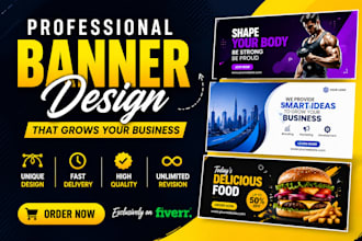 design professional banners for social media and business